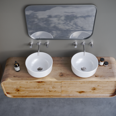 Turkuaz Aqua Tezgahüstü Lavabo Ø33 cm - 3