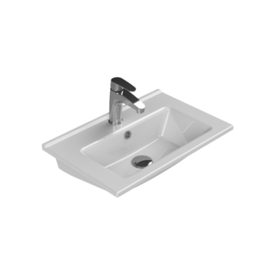 Turkuaz Arte Etajerli Lavabo 55x36,5 cm - 1