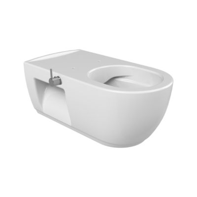 Turkuaz City Engelli Rimless Entegre Ara Musluklu Asma Klozet Seti (Klozet Kapağı Dahil) - 1