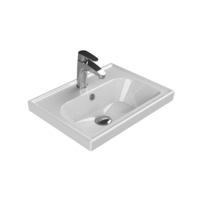 Turkuaz Frame Etajerli Lavabo 50x38 cm - 1