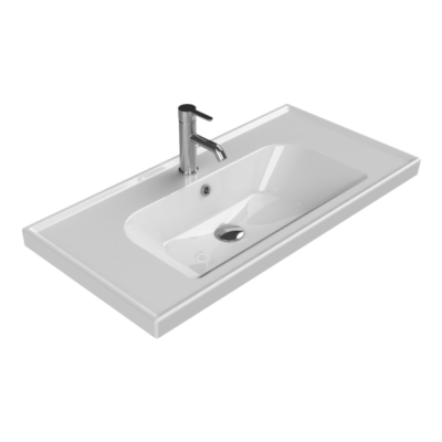 Turkuaz Frame Etajerli Lavabo 90x45 cm - 1