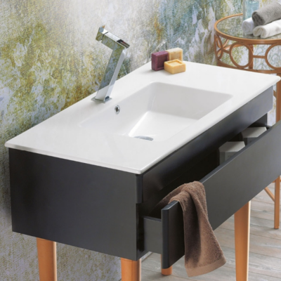Turkuaz İbiza Etajerli Lavabo 121x51 cm (Tek Hazneli) - 4