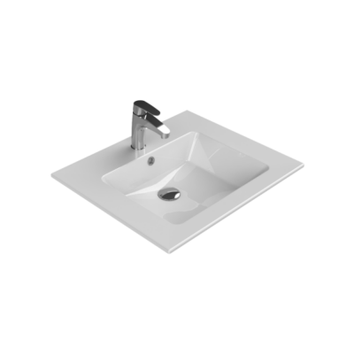 Turkuaz İbiza Etajerli Lavabo 61x51 cm - 1