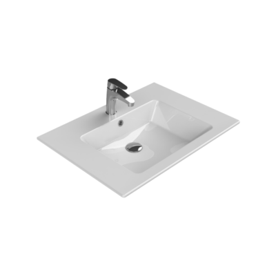 Turkuaz İbiza Etajerli Lavabo 71x51 cm - 1