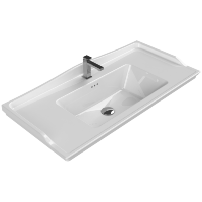 Turkuaz Kapadokya Etajerli Lavabo 100x48 cm - 1