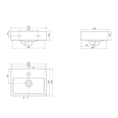 Turkuaz Mini Lavabo 28x37 cm - 2