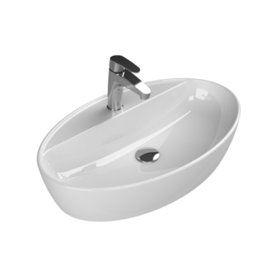 Turkuaz One Tezgahüstü Lavabo 67x42 cm - 1