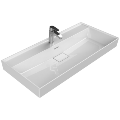 Turkuaz Sharp Etajerli Lavabo 100x48 cm - 1