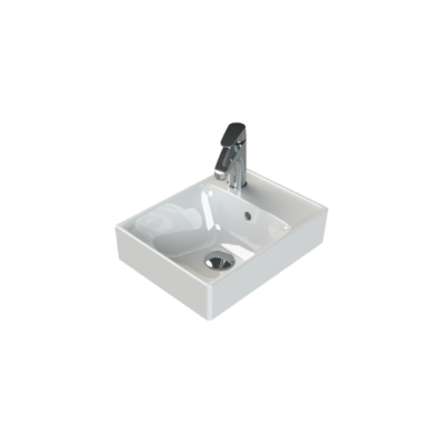 Turkuaz Sharp Etajerli Lavabo 40x30 cm - 1