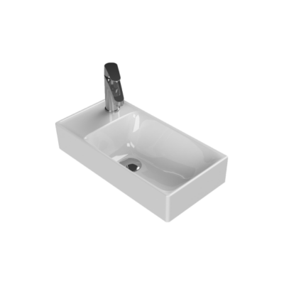 Turkuaz Sharp Etajerli Lavabo 50x25 cm - 1