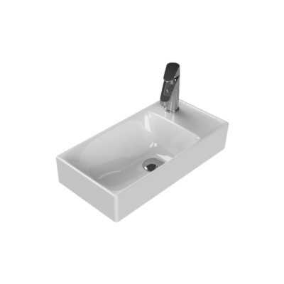 Turkuaz Sharp Etajerli Lavabo 50x25 cm - 1