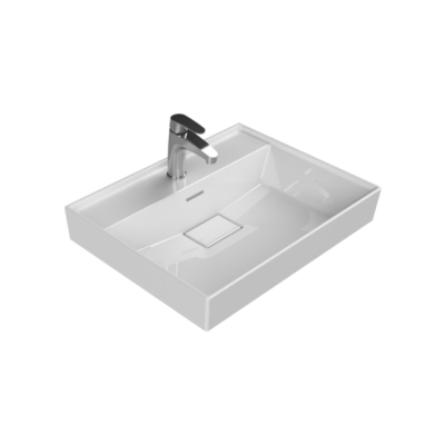 Turkuaz Sharp Etajerli Lavabo 60x48 cm - 1