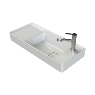 Turkuaz Sharp Etajerli Lavabo 80x35 cm - 1