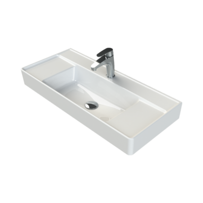 Turkuaz Sharp Etajerli Lavabo 85x38 cm - 1