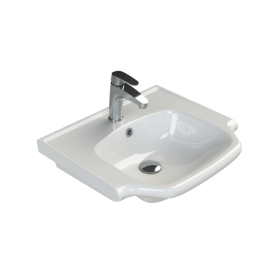 Turkuaz Yeni Klasik Etajerli Lavabo 55x48 cm - 1