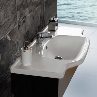 Turkuaz Yeni Klasik Etajerli Lavabo 55x48 cm - 2