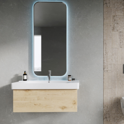 Turkuaz Yeni Mona Etajerli Lavabo 100x45 cm - 4