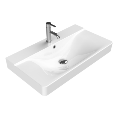 Turkuaz Yeni Mona Etajerli Lavabo 80x45 cm - 1