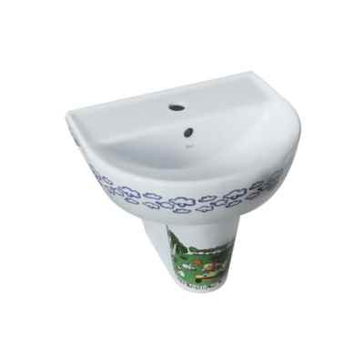 Turkuaz Yumurcak Lavabo Seti 35x45 cm 