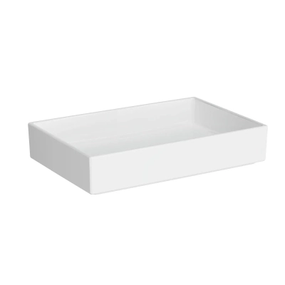 Vitra Archiplan Çanak Lavabo Dikdörtgen, 60x38 cm Armatür Deliksiz, Su Taşma Deliksiz, Beyaz - 1