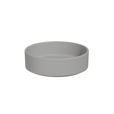 Vitra Archiplan Çanak Lavabo Yuvarlak, 40x40 cm Armatür Deliksiz, Su Taşma Deliksiz, Mat Taş Gri - 1