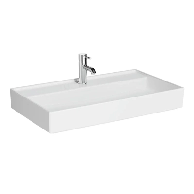 Vitra Archiplan Lavabo 100x46 cm Tek Armatür Delikli, Su Taşma Deliksiz, Beyaz - 1