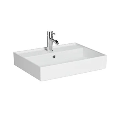 Vitra Archiplan Lavabo 60x46 cm Tek Armatür Delikli, Su Taşma Delikli, Beyaz - 1