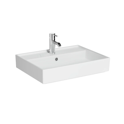Vitra Archiplan Lavabo 60x46 cm Tek Armatür Delikli, Su Taşma Delikli, Beyaz - 1