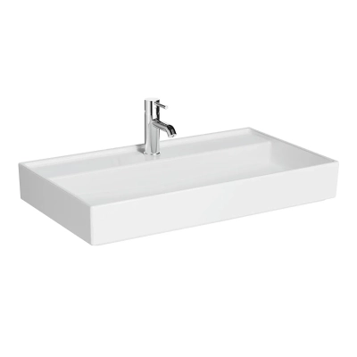 Vitra Archiplan Lavabo 80x46 cm Tek Armatür Delikli, Su Taşma Deliksiz, Beyaz - 1