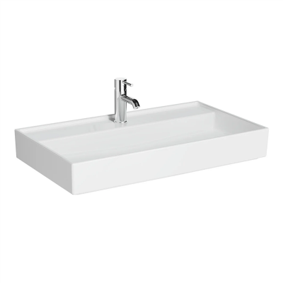 Vitra Archiplan Lavabo 80x46 cm Tek Armatür Delikli, Su Taşma Deliksiz, Beyaz - 1