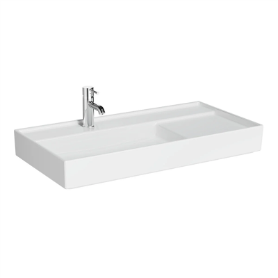 Vitra Archiplan Lavabo 90x46 cm Tek Armatür Delikli, Su Taşma Deliksiz, Beyaz - 1