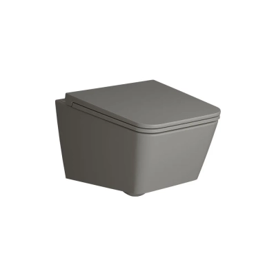 Vitra Equal Asma Klozet Rim-ex, Gizli Montajlı, 54 cm Clean, Mat Taş Gri - 1