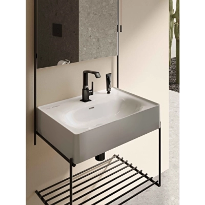 Vitra Equal Çanak Lavabo Dikdörtgen, 60x45 cm Tek Armatür Delikli, Su Taşma Delikli, Clean, Beyaz - 2