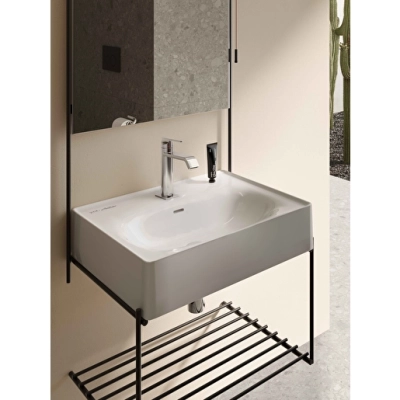 Vitra Equal Çanak Lavabo Dikdörtgen, 60x45 cm Tek Armatür Delikli, Su Taşma Delikli, Clean, Beyaz - 3