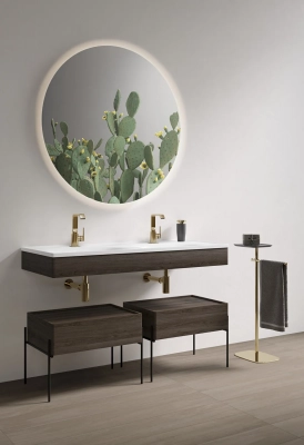 Vitra Equal Etajerli Lavabo 130x52 cm Tek Armatür Delikli, Su Taşma Delikli, Clean, Beyaz - 4