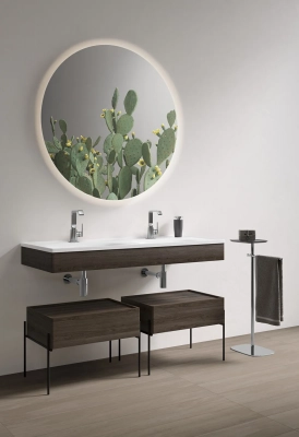 Vitra Equal Etajerli Lavabo 130x52 cm Tek Armatür Delikli, Su Taşma Delikli, Clean, Beyaz - 5
