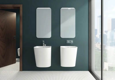 Vitra Frame Yarı Monoblok Lavabo Kompakt, 50x48 cm Tek Armatür Delikli, Su Taşma Delikli, Clean, Beyaz - 2