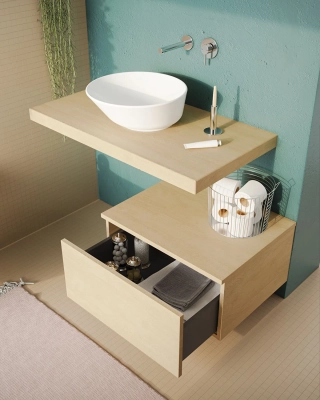 Vitra Geo Çanak Lavabo Yuvarlak, Kompakt, 40x38 cm Armatür Deliksiz, Su Taşma Deliksiz, Beyaz - 5