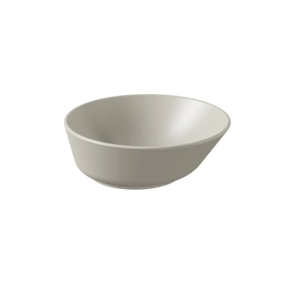 Vitra Geo Çanak Lavabo Yuvarlak, Kompakt, 40x38 cm Armatür Deliksiz, Su Taşma Deliksiz, Mat Bej - 1
