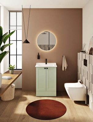 Vitra Integra Classic Etajerli Lavabo 60x46 cm Tek Armatür Delikli, Su Taşma Delikli, Beyaz - 2