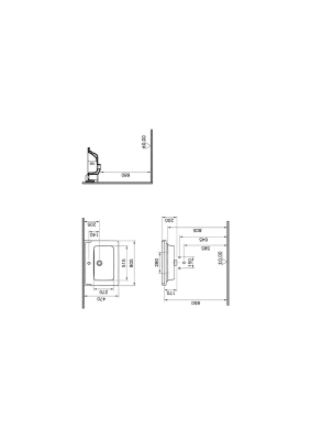 Vitra Integra Classic Etajerli Lavabo 80x46 cm Tek Armatür Delikli, Su Taşma Delikli, Beyaz - 2