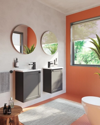 Vitra Integra Etajerli Lavabo Kompakt, 45x29 cm Tek Armatür Delikli, Su Taşma Delikli, Beyaz - 4