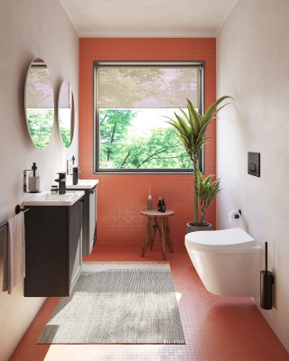 Vitra Integra Etajerli Lavabo Kompakt, 45x29 cm Tek Armatür Delikli, Su Taşma Delikli, Beyaz - 5
