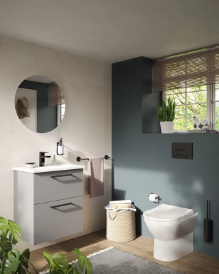 Vitra Integra Etajerli Lavabo Kompakt, 60x39 cm Tek Armatür Delikli, Su Taşma Delikli, Beyaz - 3