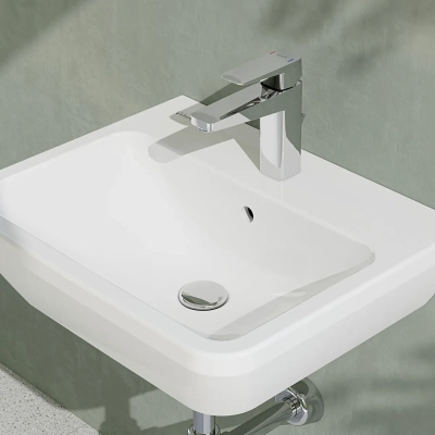 Vitra Integra Lavabo Dikdörtgen, 55x45 cm Tek Armatür Delikli, Su Taşma Delikli, Beyaz - 3
