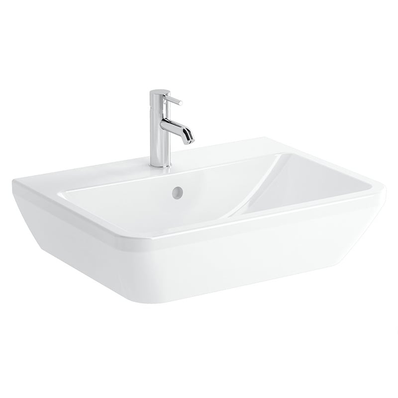 Vitra Integra Lavabo Dikdörtgen, 65x49 cm Tek Armatür Delikli, Su Taşma Delikli, Beyaz - Vitra (1)