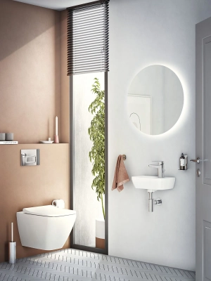 Vitra Integra Lavabo Dikdörtgen, Kompakt, 35x22 cm Soldan Tek Armatür Delikli, Su Taşma Delikli, Beyaz - 3