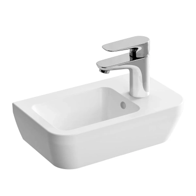 Vitra Integra Lavabo Dikdörtgen, Kompakt, 35x22 cm Tek Armatür Delikli, Su Taşma Delikli, Beyaz - 3