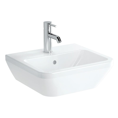 Vitra Integra Lavabo Dikdörtgen, Kompakt, 45x40 cm Tek Armatür Delikli, Su Taşma Delikli, Beyaz - 1