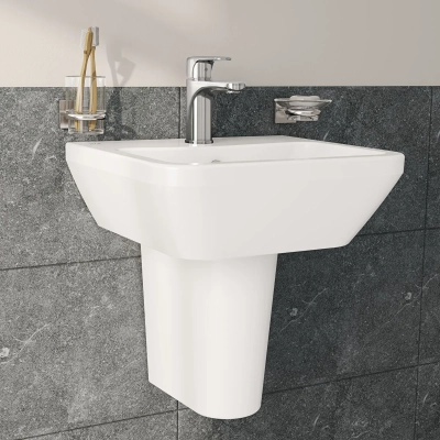 Vitra Integra Lavabo Dikdörtgen, Kompakt, 45x40 cm Tek Armatür Delikli, Su Taşma Delikli, Beyaz - 3